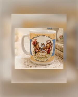 Hallmark Mug Marys Bears Mug Having Tea With A Friend Vintage 1980s